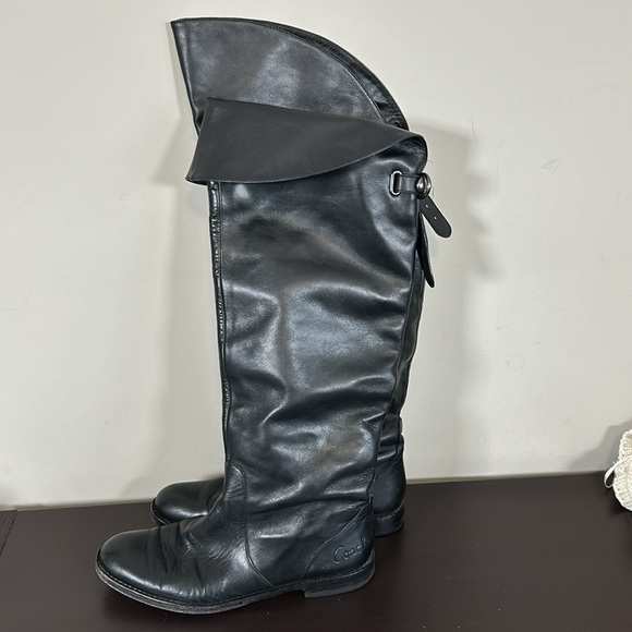Coach Womens Cheyenne Leather Boots Sz 7 Black Riding Equestrian Over The Knee - Picture 7 of 11
